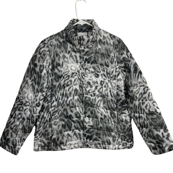 ALFRED DUNNER Lightweight Animal Print Zip Jacket - Picture 2 of 12